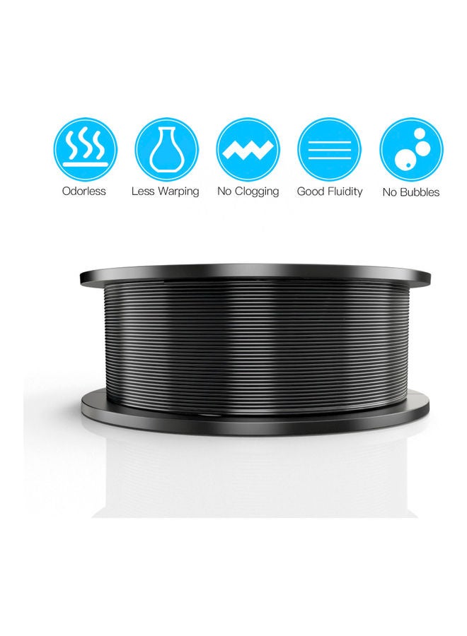 Generic - 1.75mm- PLA 3D Printer Filament-1kg Spool Black - Image 1