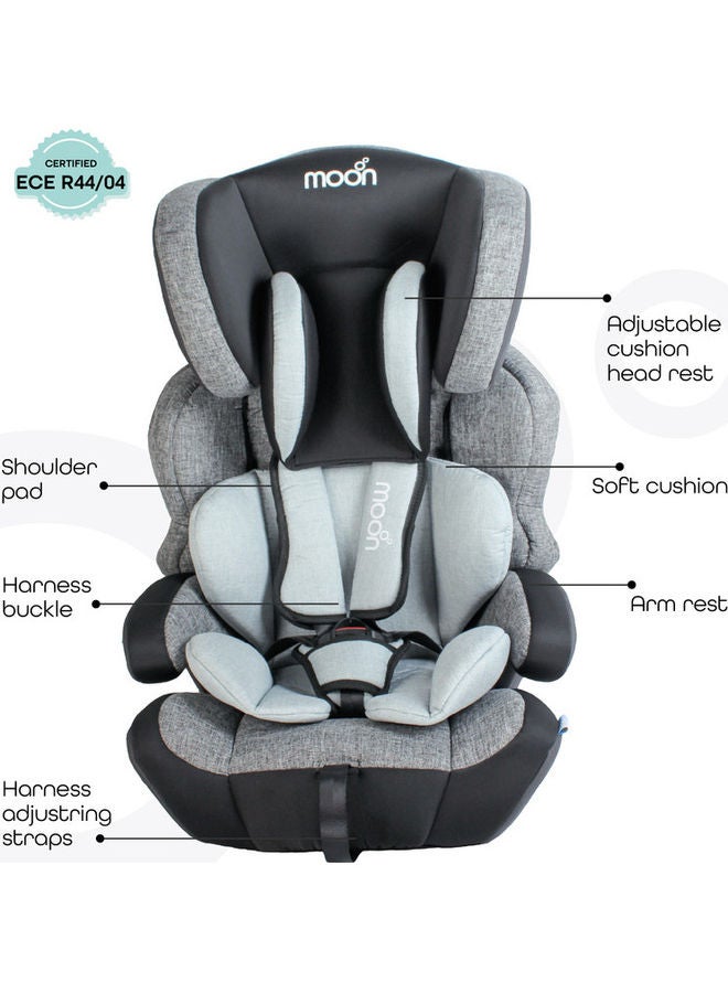 Moon Tolo - Baby/Kids Car seat (Group-1,2,3)-Textured Grey - Image 2