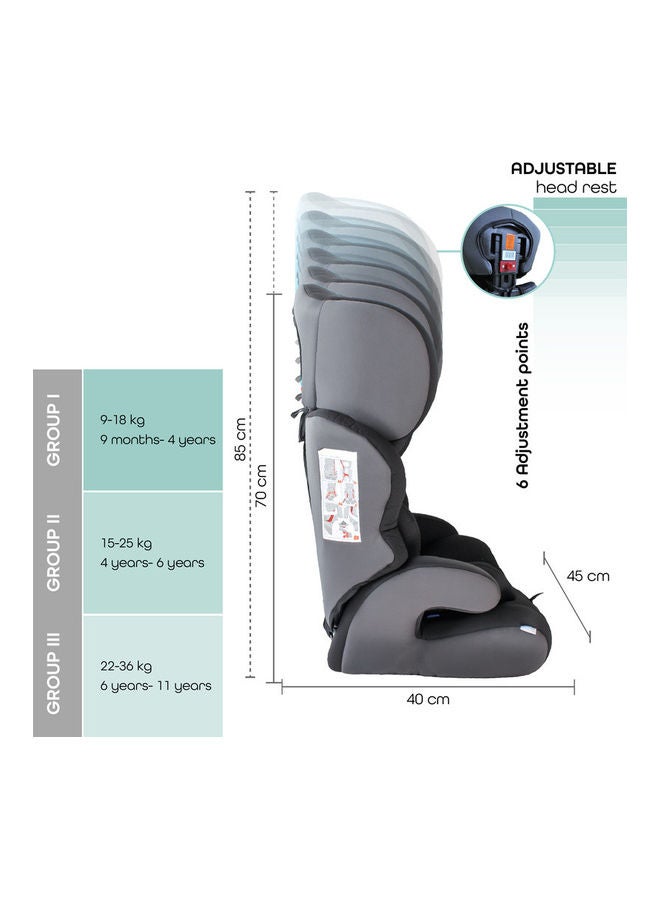 Moon Lofty Baby Car seat Group(1,2,3) - Ash Grey - Image 3