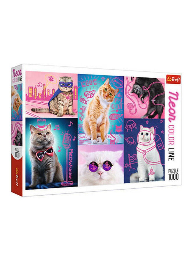 تريفل علبة أحجيات قطع تركيب لصورة قط خارقة 680x480سم - Image 1