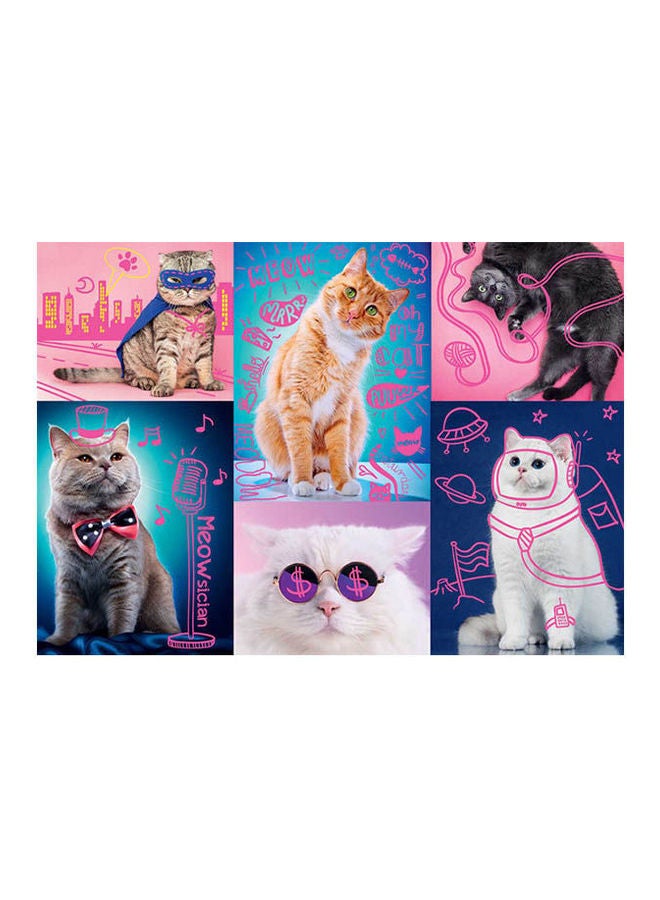 تريفل علبة أحجيات قطع تركيب لصورة قط خارقة 680x480سم - Image 2