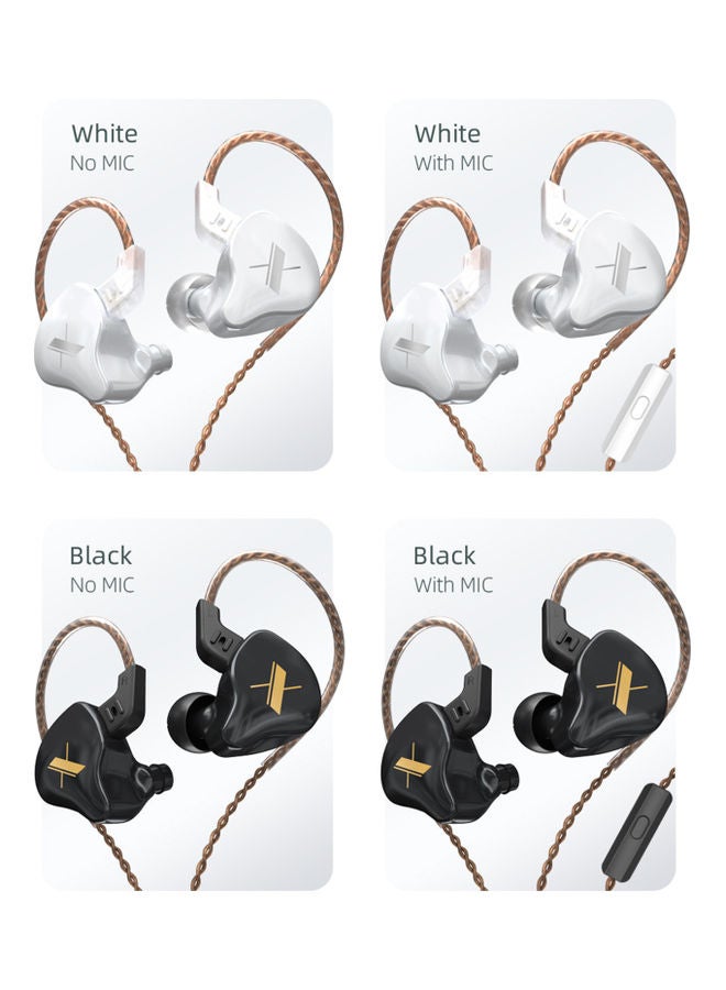 KZ Customized Heavy-Bass In-Ear Headphone with Mic Black - Image 2