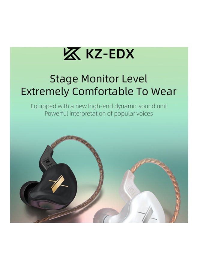 KZ Customized Heavy-Bass In-Ear Headphone with Mic Black - Image 3