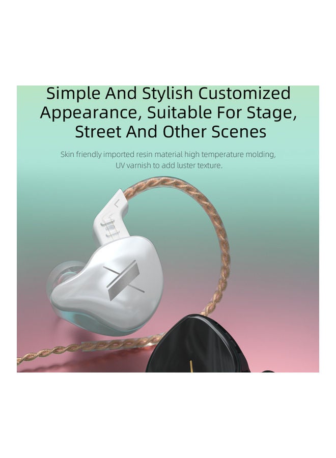 KZ Customized Heavy-Bass In-Ear Headphone with Mic Black - Image 4