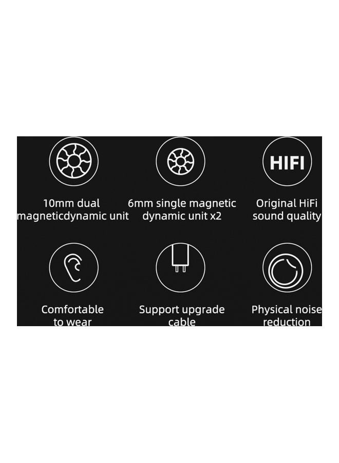 KZ Array Type Three-Unit Dynamic In Ear Wired Headphone No Mic Grey - Image 5