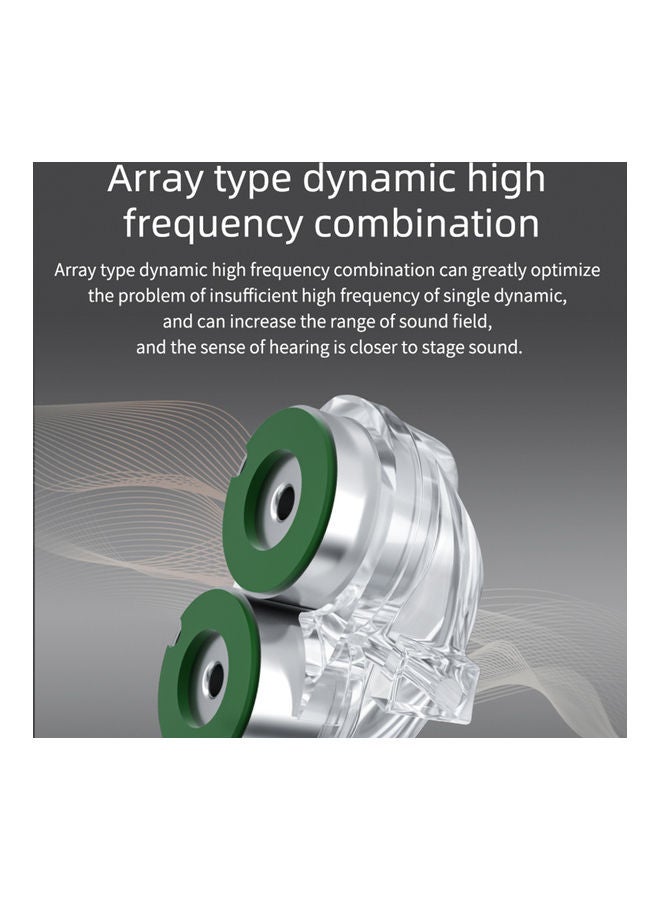 KZ Array Type Three-Unit Dynamic In Ear Wired Headphone No Mic Silver - Image 2