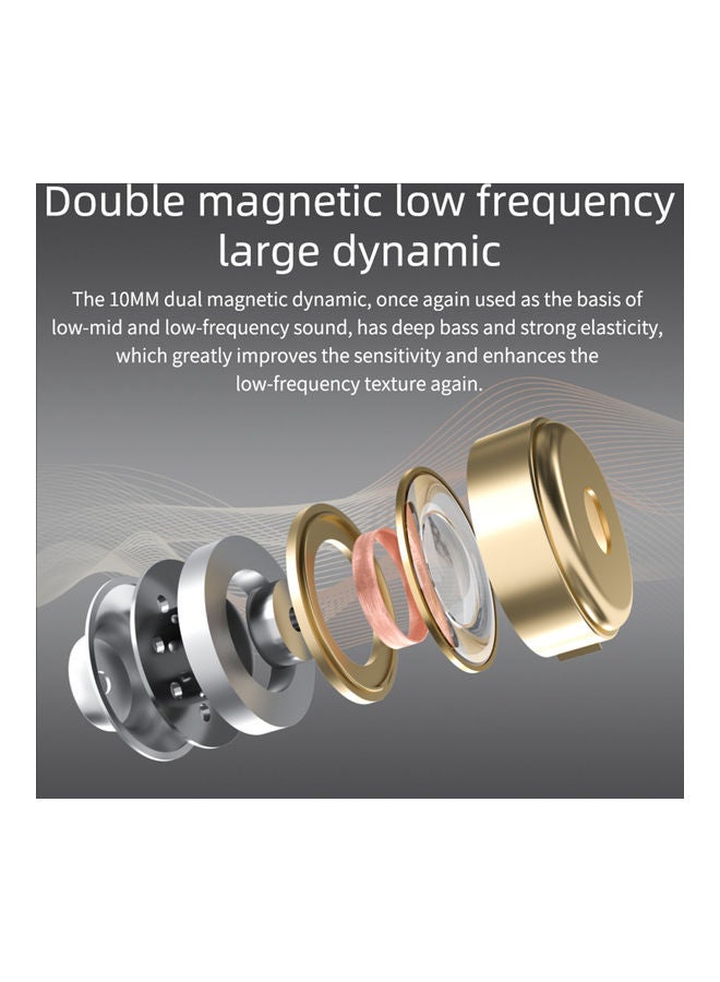 KZ Array Type Three-Unit Dynamic In Ear Wired Headphone No Mic Silver - Image 3