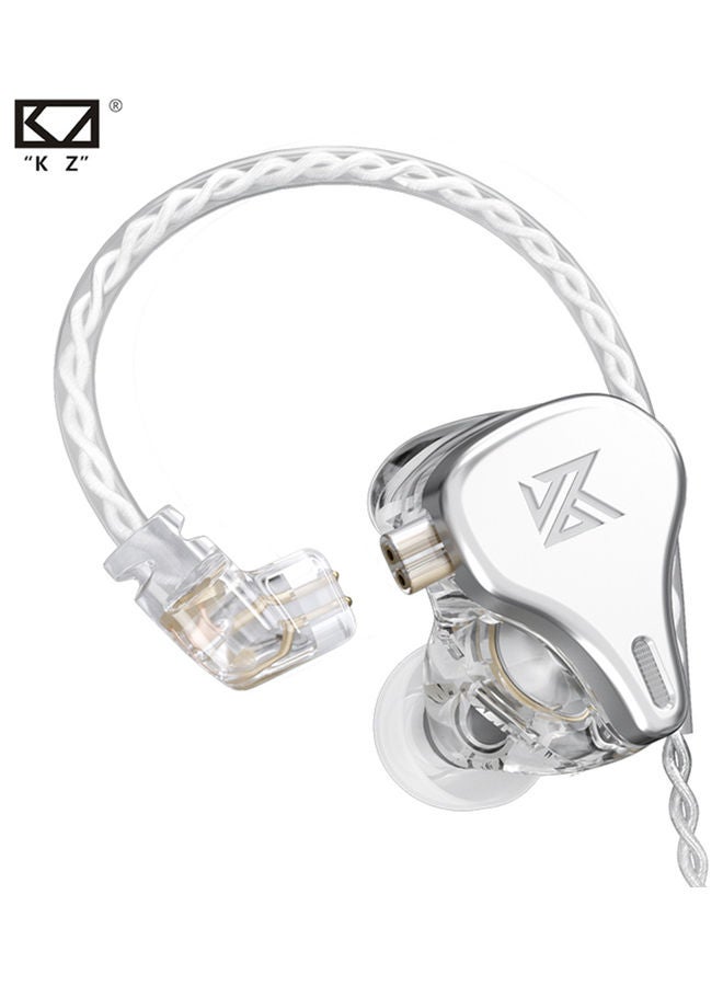KZ Array Type Three-Unit Dynamic In Ear Wired Headphone No Mic Silver - Image 4