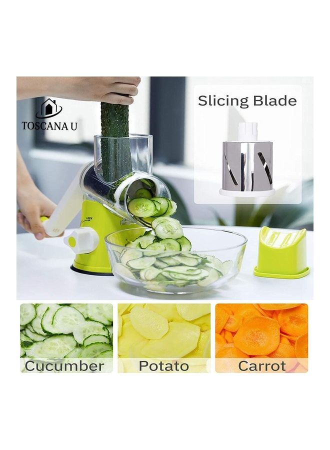 Manual Fruit Cutter Green/Silver/White 26x11.5x24cm  - Image 2