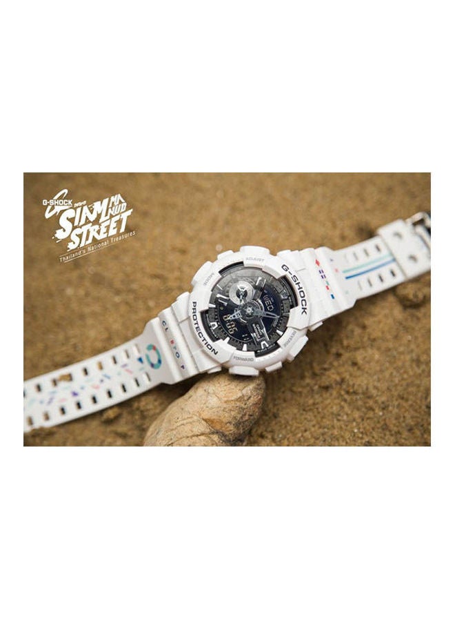 كاسيو ساعة يد كرونوغراف بسوار من البلاستيك طراز Ga-110Gw-7Adr men - Image 3