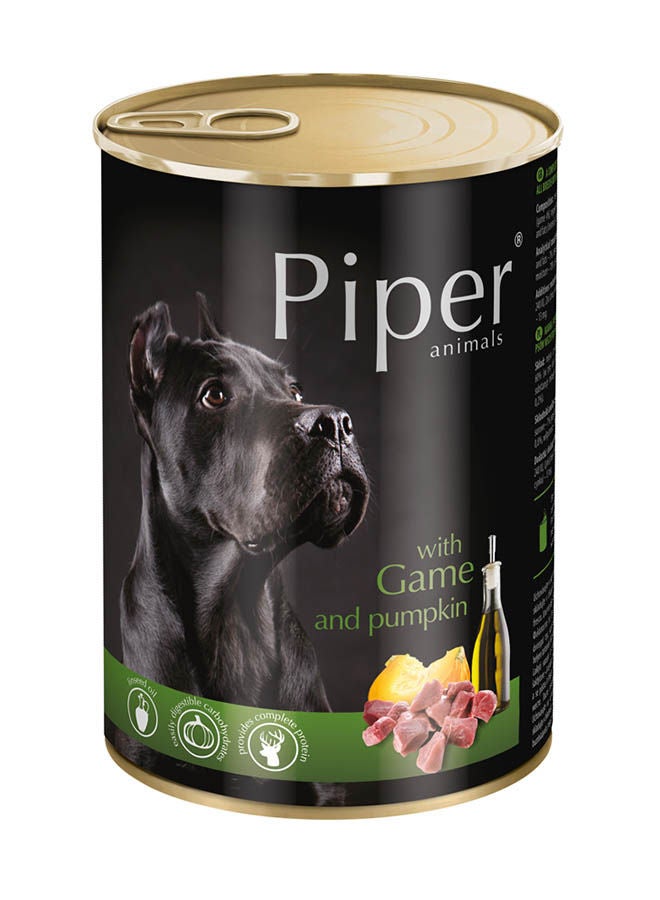 Piper Dog Food With Game And Pumpkin Green 400grams - Image 1