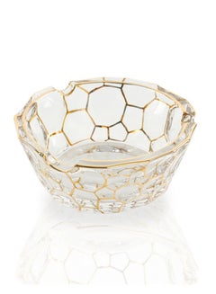 Crystal Quality Glass Ashtray Gold/Clear 13x6x9cm - v1631463767/N46624718A_3