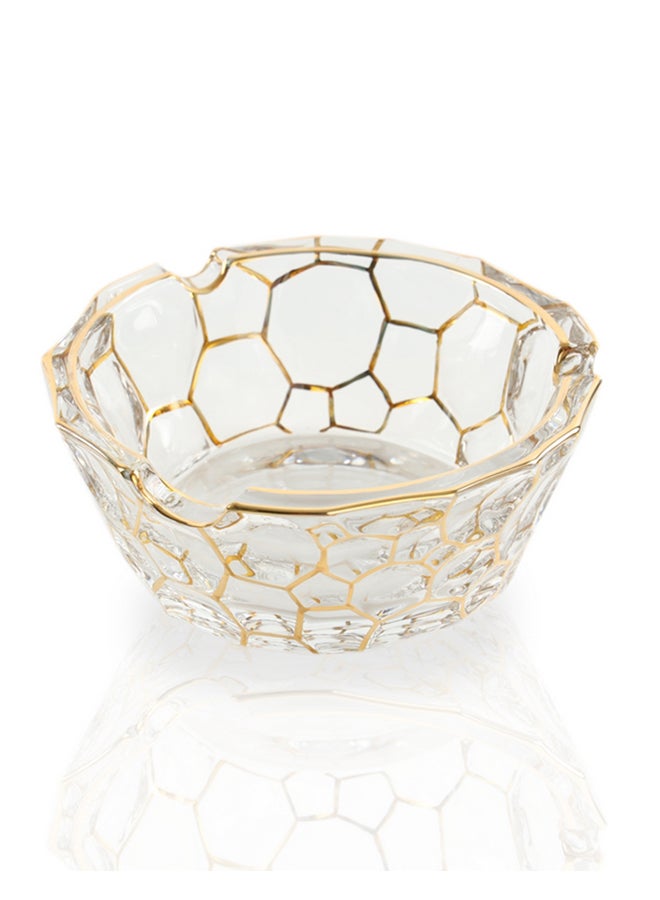 Crystal Quality Glass Ashtray Gold/Clear 13x6x9cm - v1631463767/N46624718A_3