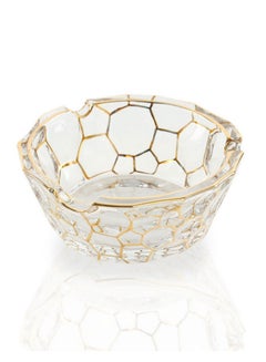 Crystal Quality Glass Ashtray Gold/Clear 13x6x9cm - v1631463767/N46624718A_5