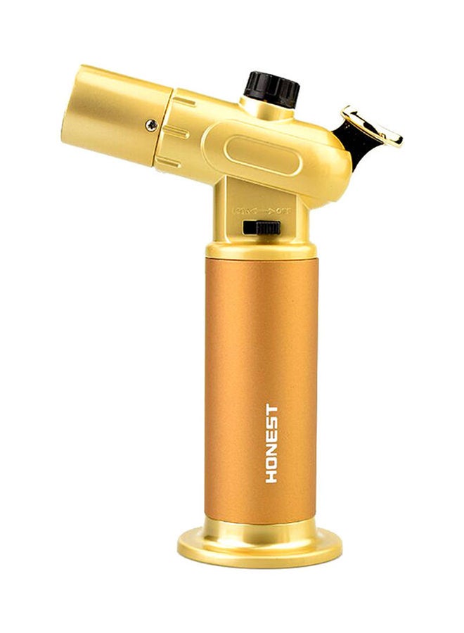 Honest Windproof Butane Adjustable Torch Gas Lighter Gold 18cm - Image 1