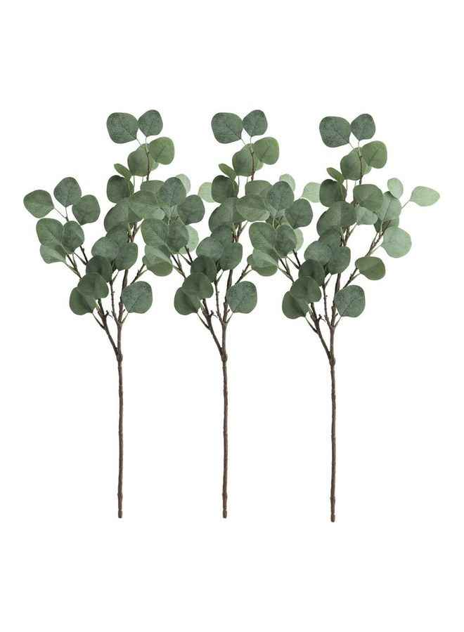 ZENHOME - 3-Piece of artificial eucalyptus leaves Green 65cm - Image 1