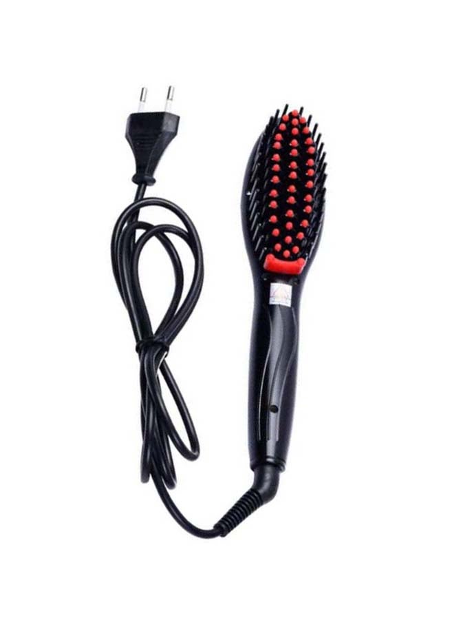 Hair Straight Ceramic Electric Brush Black/Red 100grams - Image 2