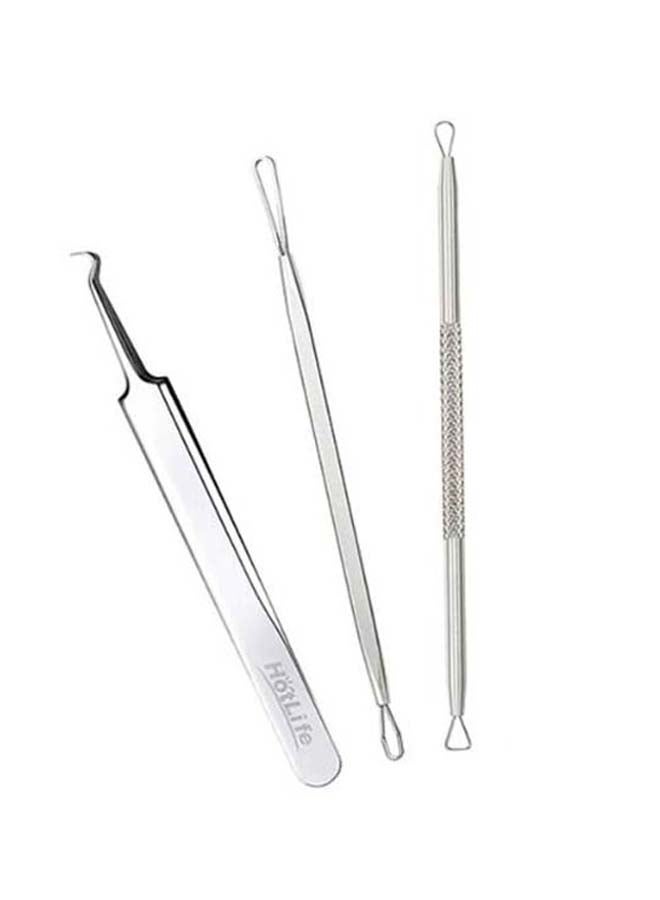 Generic Set Of 5 Professional Blackhead Remover Tool Silver 4.9x0.4x0.2inch - Image 2