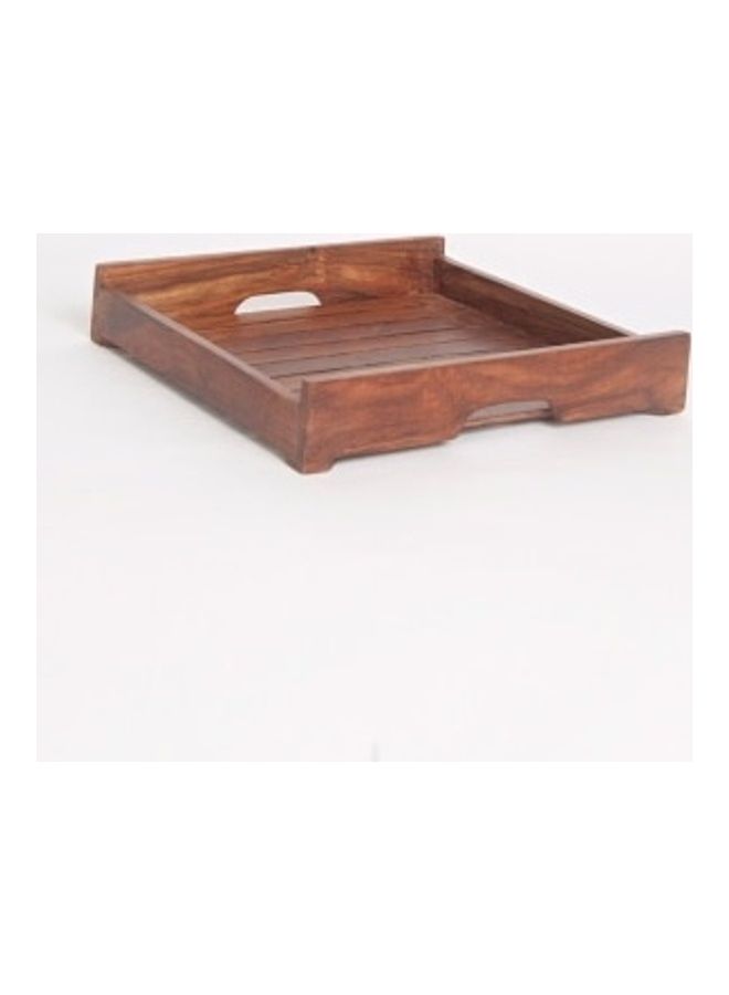 Fabindia Sheesham Square Tray Brown 30 x 30cm  - Image 2