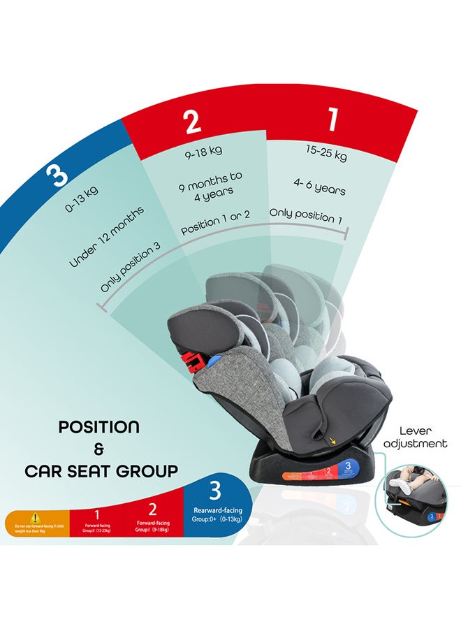 مون Hefty Baby Car Seat Baby Group(0,1,2) - Mid Grey  - Image 3