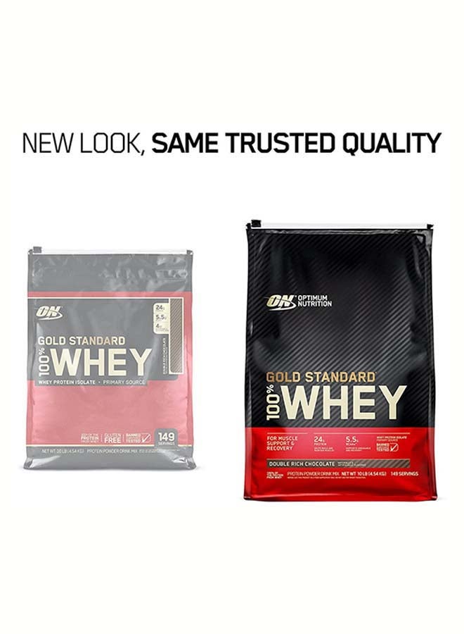 Optimum Nutrition - Gold Standard 100% Whey, Double Rich Chocolate 10lb - Image 1