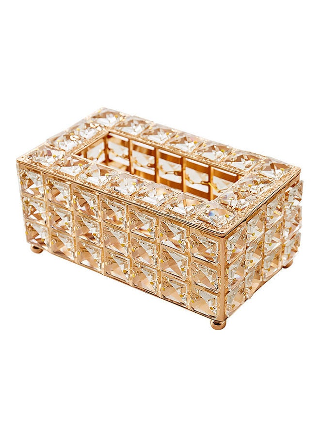 Generic - Crystal Tissue Box Artificial Paper Rack Holder Home Decor Clear 19 x 11 x 10cm - Image 1