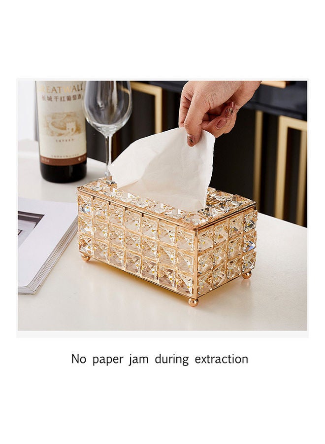 Generic - Crystal Tissue Box Artificial Paper Rack Holder Home Decor Clear 19 x 11 x 10cm - Image 1