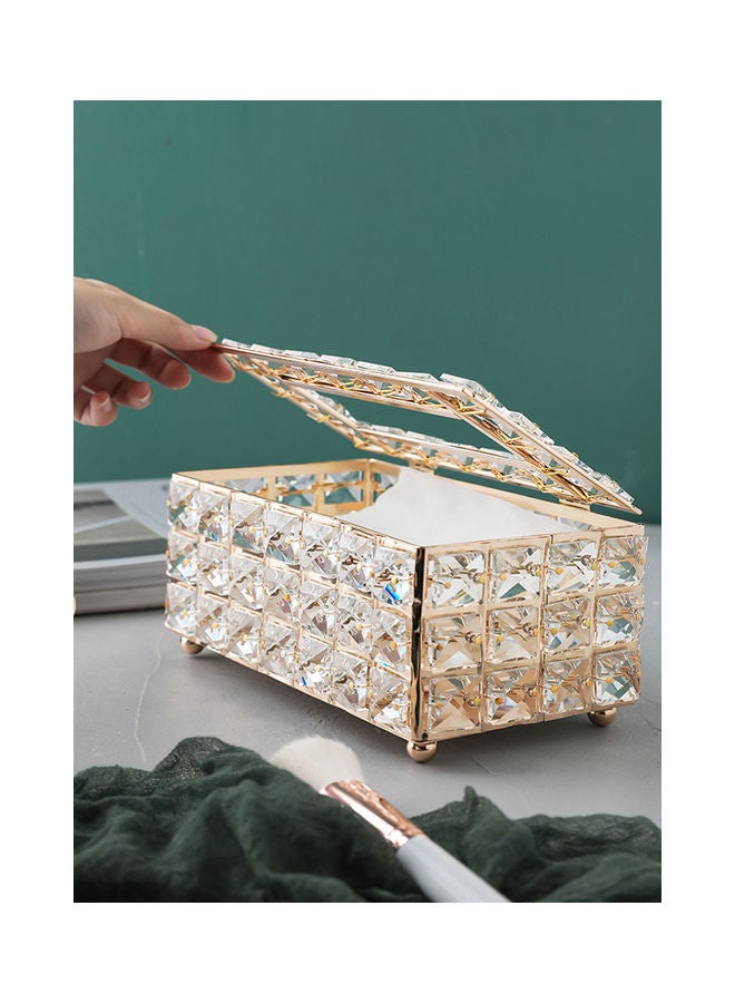 Generic - Crystal Tissue Box Artificial Paper Rack Holder Home Decor Clear 19 x 11 x 10cm - Image 1