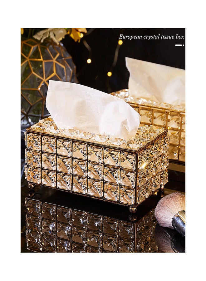 Generic - Crystal Tissue Box Artificial Paper Rack Holder Home Decor Clear 19 x 11 x 10cm - Image 1