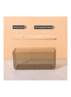 Generic Paper Towel Dispenser Wood Tissue Box Cover Holder Pink 23.00 x 10.00 x 13.00cm  - Image 2