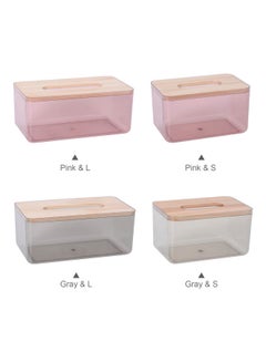 Generic Paper Towel Dispenser Wood Tissue Box Cover Holder Pink 23.00 x 10.00 x 13.00cm  - Image 4