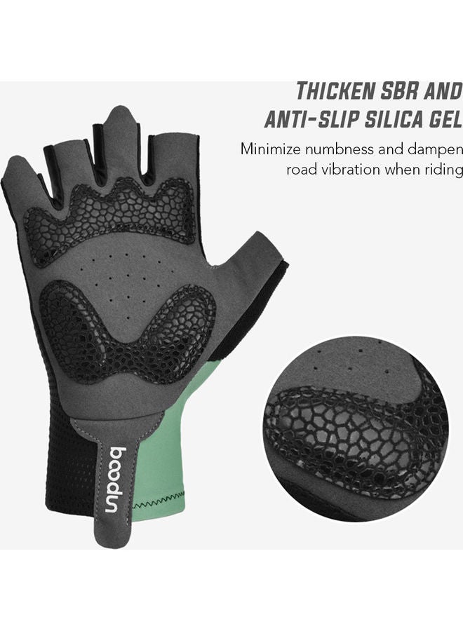 بودون قفازات مضادة للانزلاق تغطي نصف الأصابع لركوب الدراجات 30.00x1.00x16.00سم - Image 4
