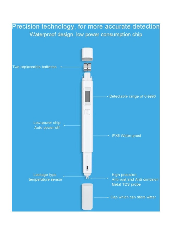 Xiaomi Professional Portable TDS Meter Detection Pen White 17x2x5cm  - Image 4