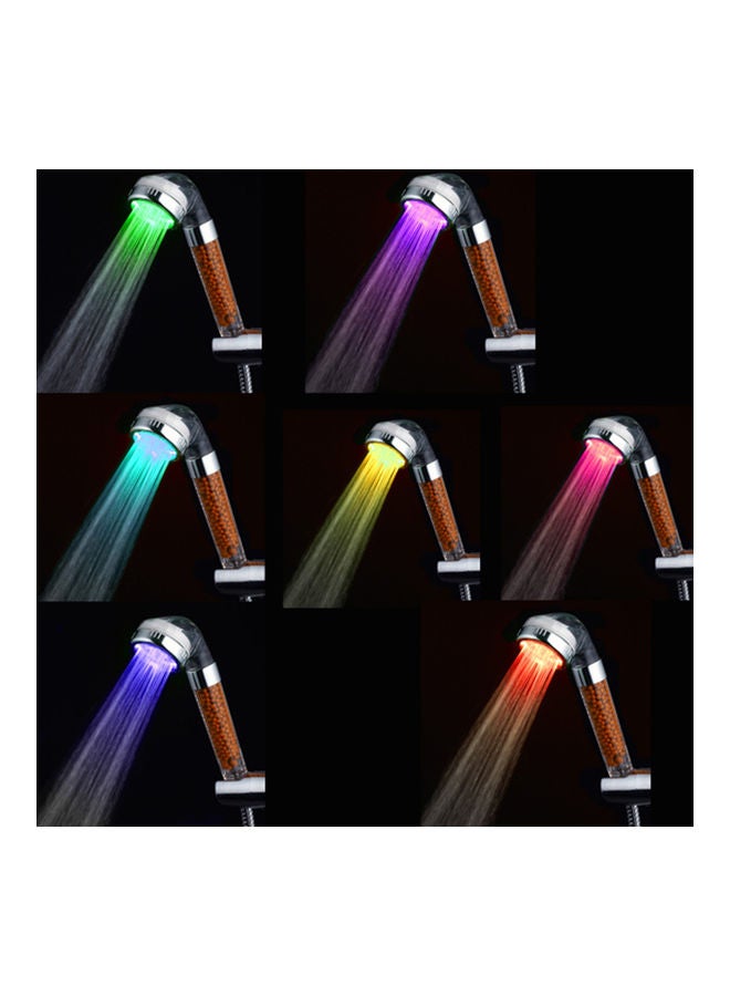 Filter Filtration 7 Colour LED Light Automatically Changing Water Saving G1/2 Bath Handheld Shower Head Replacement Multicolour 23.00 x 6.80 x 7.50cm - Image 2