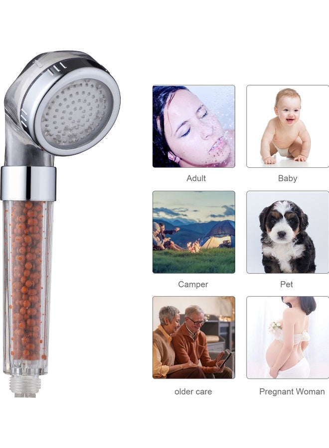 Filter Filtration 7 Colour LED Light Automatically Changing Water Saving G1/2 Bath Handheld Shower Head Replacement Multicolour 23.00 x 6.80 x 7.50cm - Image 5