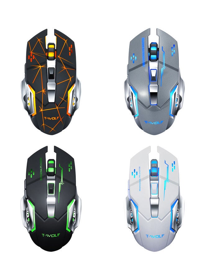 T-WOLF - Q13 Noiseless 2.4G Wireless Computer Mouse Black - Image 1