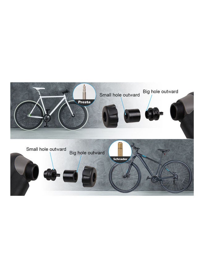 Generic Portable Mini Presta And Schrader Valve Bike Inflator Suit  - Image 2