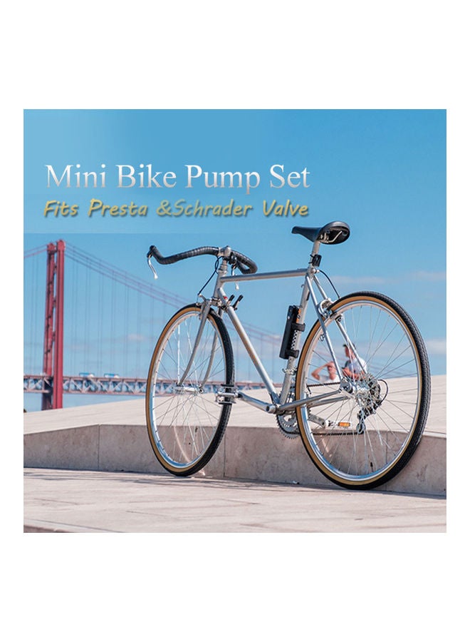 Generic Portable Mini Presta And Schrader Valve Bike Inflator Suit  - Image 3