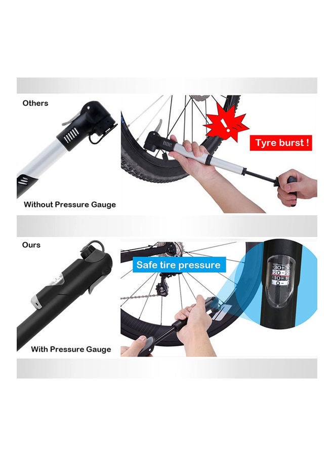 Generic Bike/Sports Balls Portable Mini  Presta And Schrader Valve Bike Inflator Suit 27.00x4.00x9.00cm  - Image 3
