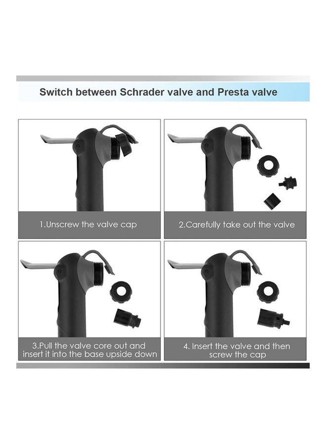 Generic Bike/Sports Balls Portable Mini  Presta And Schrader Valve Bike Inflator Suit 27.00x4.00x9.00cm  - Image 4