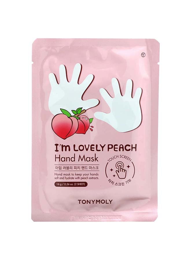 TONYMOLY I'm Lovely Peach Hand Mask 16grams - Image 1