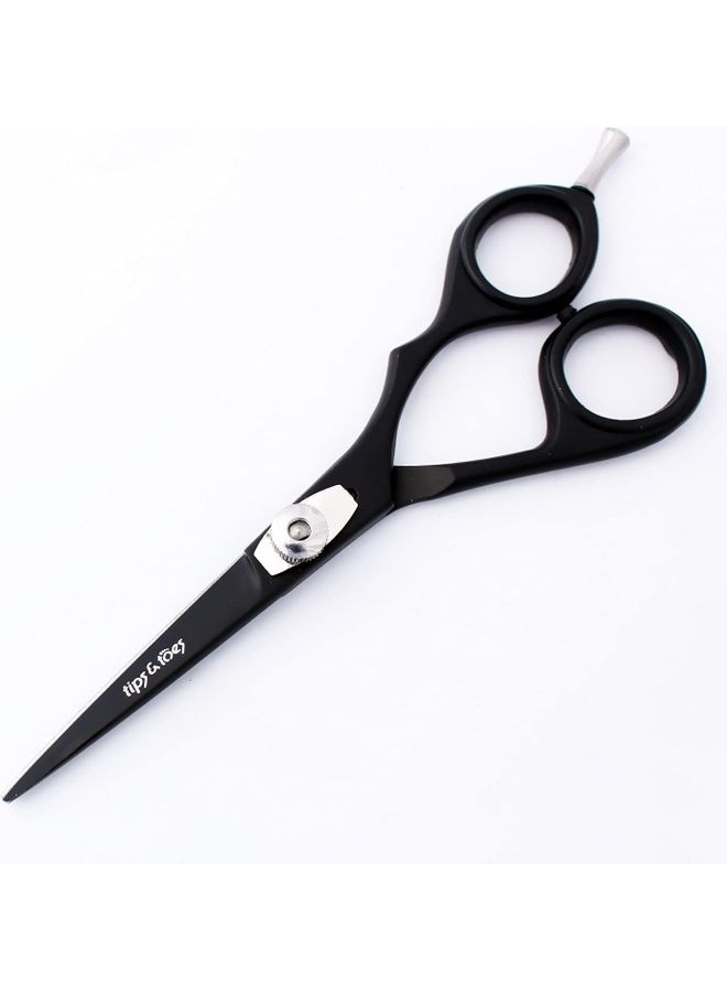 Tips & Toes - 2-Piece Professional Barber Razor Shears Set Black 14.5cm - Image 1