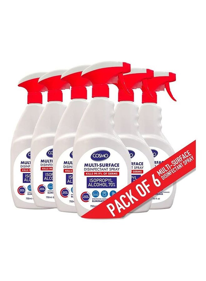 COSMO Advanced Multi Surface Disinfectant Spray Pack Of 6 750ml - Image 2