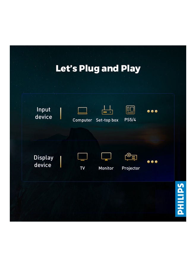 كابل HDMI بدقة فائقة الوضوح/عالية الوضوح وجودة 4K وتردد 60 هرتز ومعدل نقل 18 جيجابت في الثانية وبطول 3.0 أمتار أسود