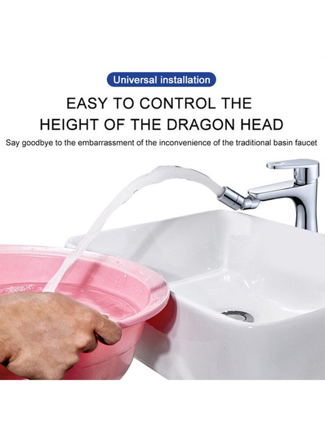 fashionhome - 360 Rotating Degree Rotary Faucet Nozzle Basin Filter Silver 9x2.4cm - Image 1