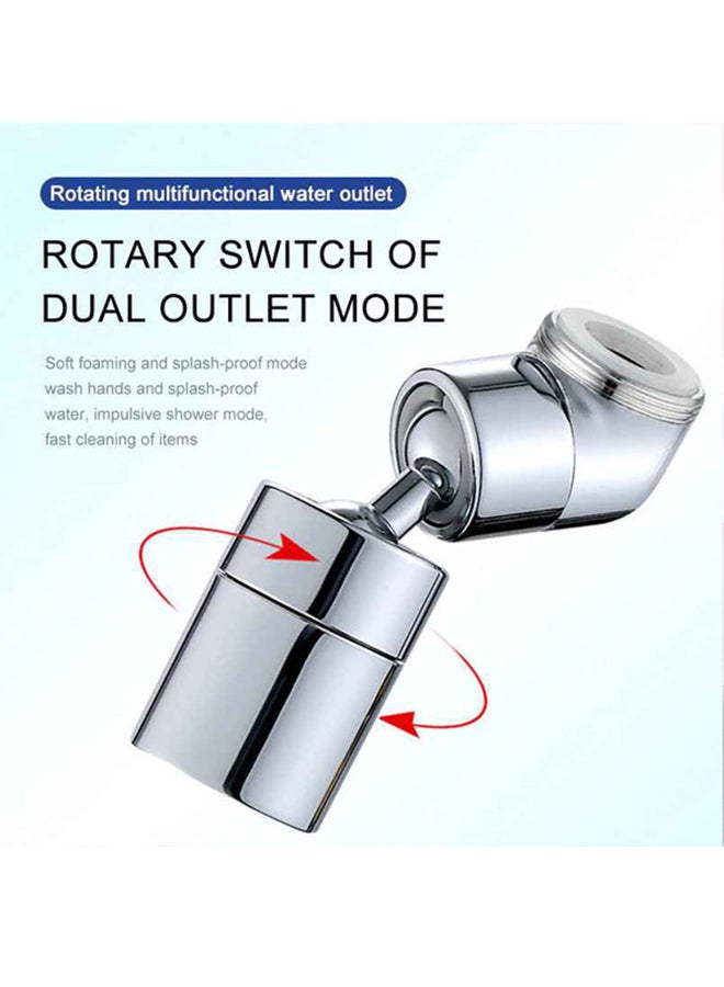 fashionhome - 360 Rotating Degree Rotary Faucet Nozzle Basin Filter Silver 9x2.4cm - Image 1