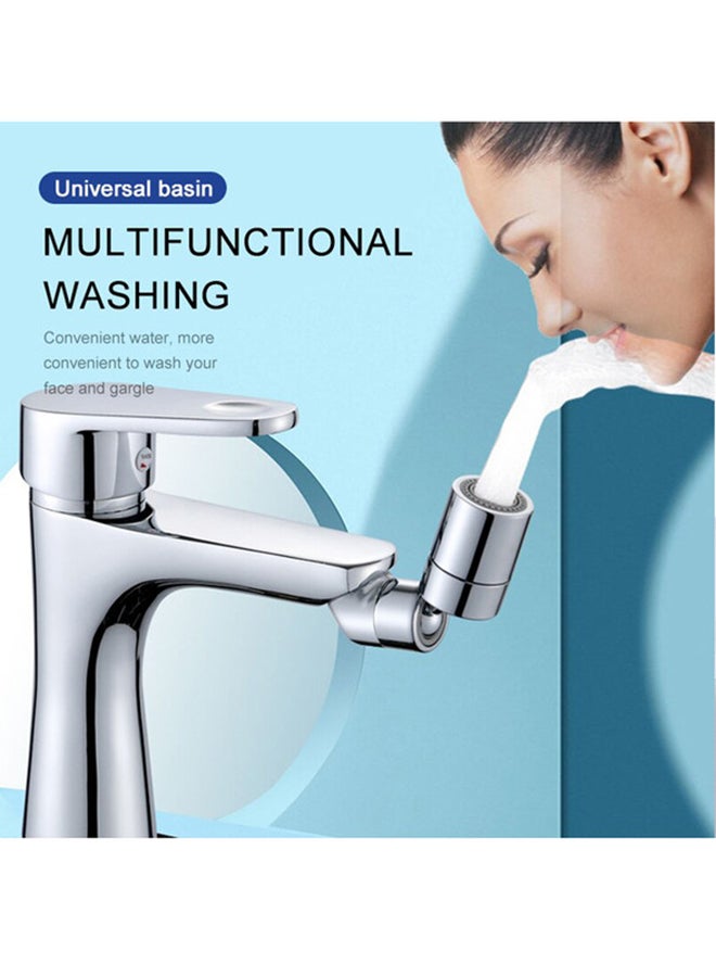 fashionhome - 360 Rotating Degree Rotary Faucet Nozzle Basin Filter Silver 9x2.4cm - Image 1