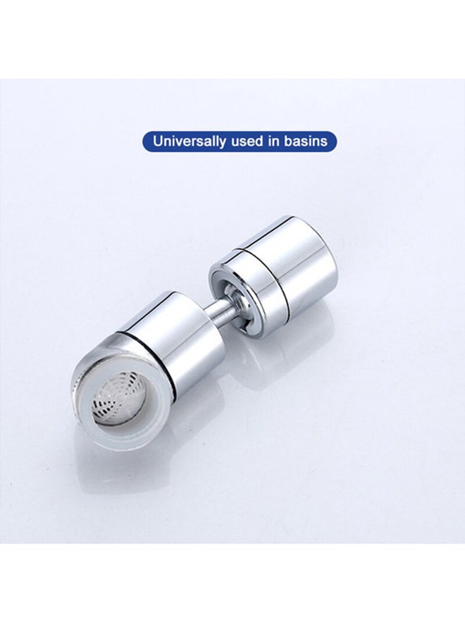 fashionhome - 360 Rotating Degree Rotary Faucet Nozzle Basin Filter Silver 9x2.4cm - Image 1