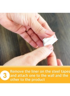 KLAPiT Pack Of 4 Magnetic Picture Hanging Strips White  - Image 5