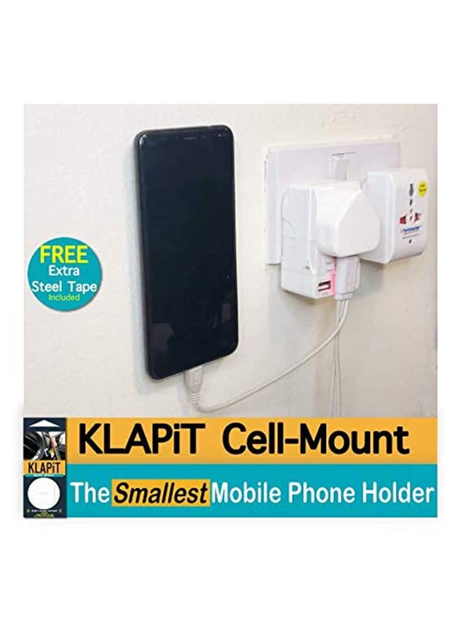 كلابيت حامل هاتف محمول بوحدة تثبيت خلوية للسيارات والمنازل والمكاتب لون معدني بني - Image 4